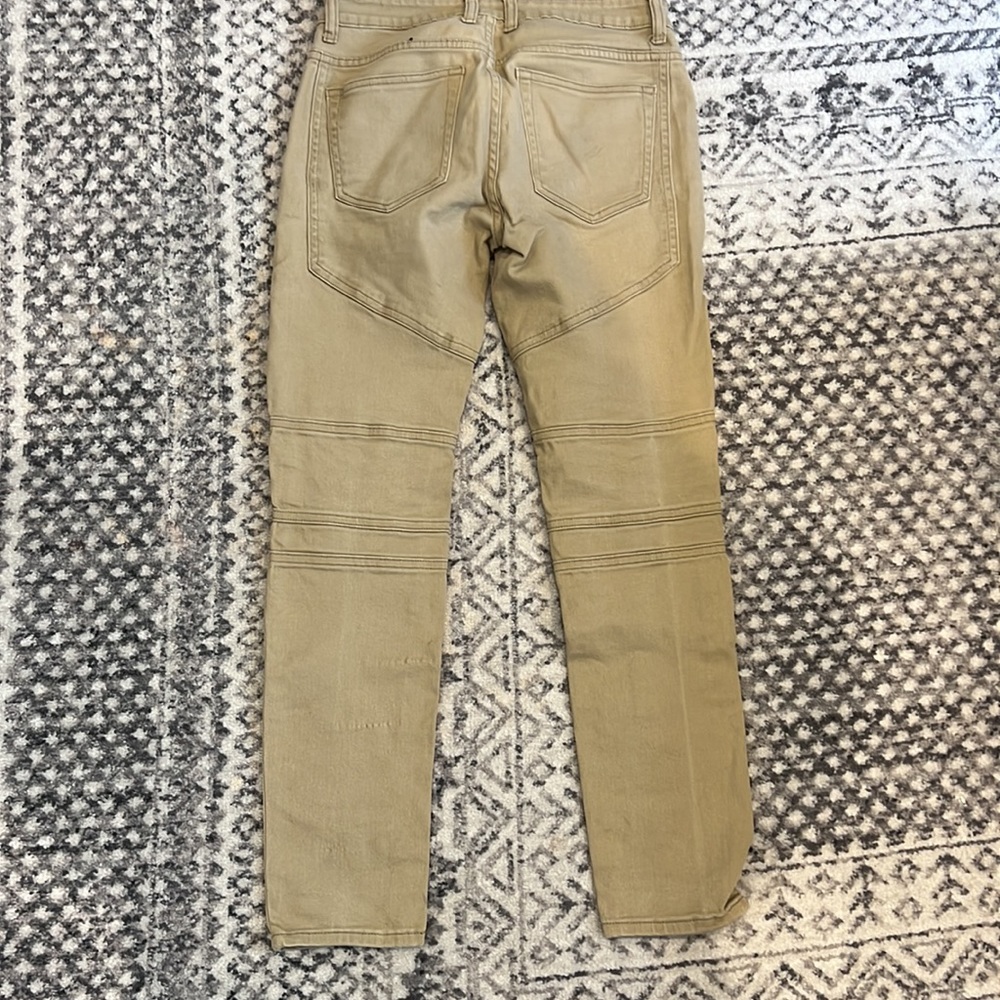 BUNDLE Zara army green & Forever 21 Men Khaki distressed denim - Picture 4 of 10